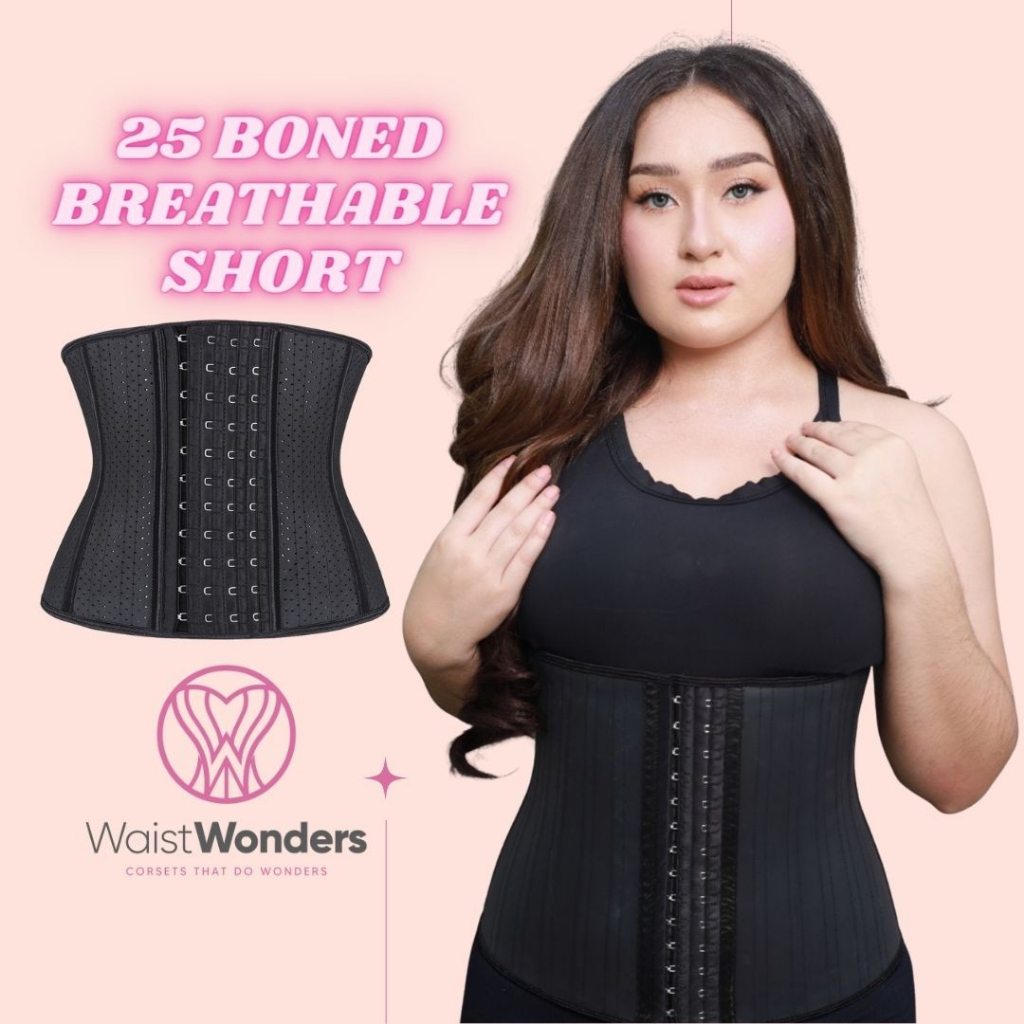 25 Boned Short Length Waist Trainer Waist Trimmer Body Shaper