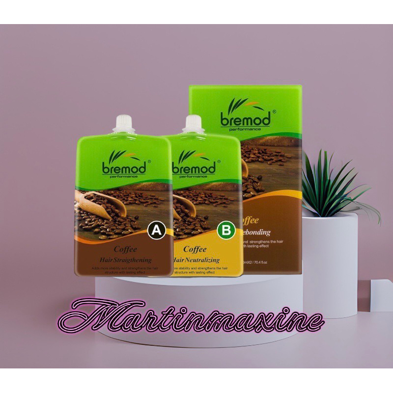 Bremod Hair rebonding / Coffe/ Jojoba oil/ argan oil 1000ml Shopee