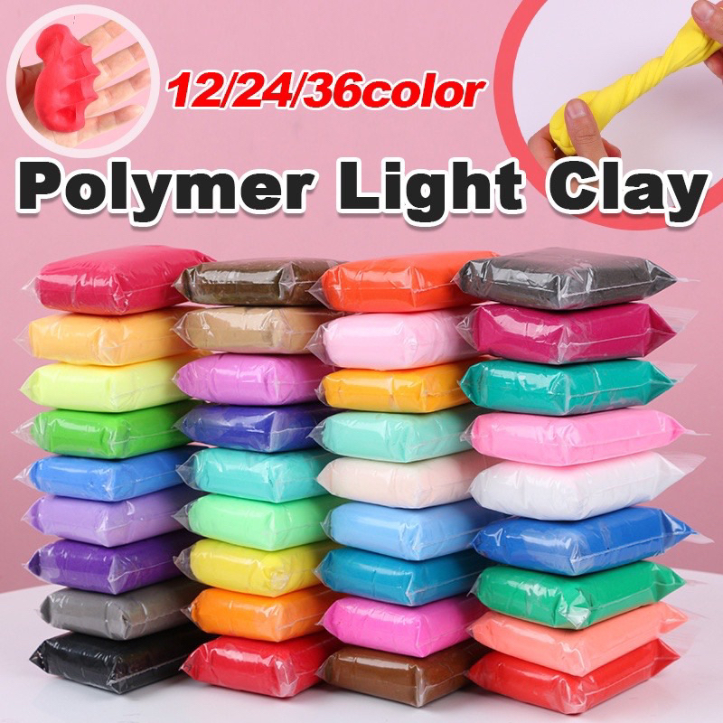 12 Colors Ultra Lightweight AirDrying Modeling Clay Plasticine Set