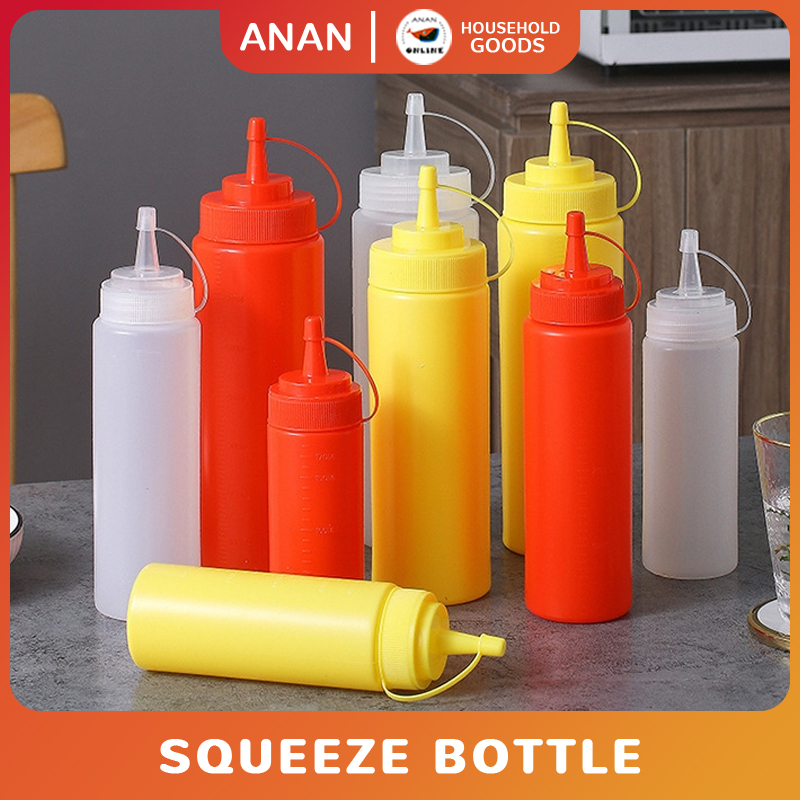 Ketchup Squeeze Bottle Plastic Condiment Squeeze Squirt Bottles 1 Hole
