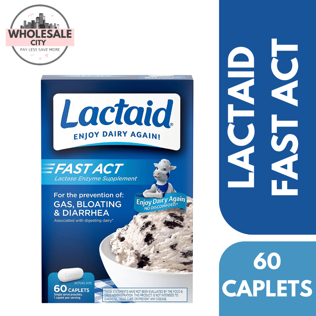 Lactaid Fast Act Lactose Intolerance Relief Caplets 60 caplets Shopee