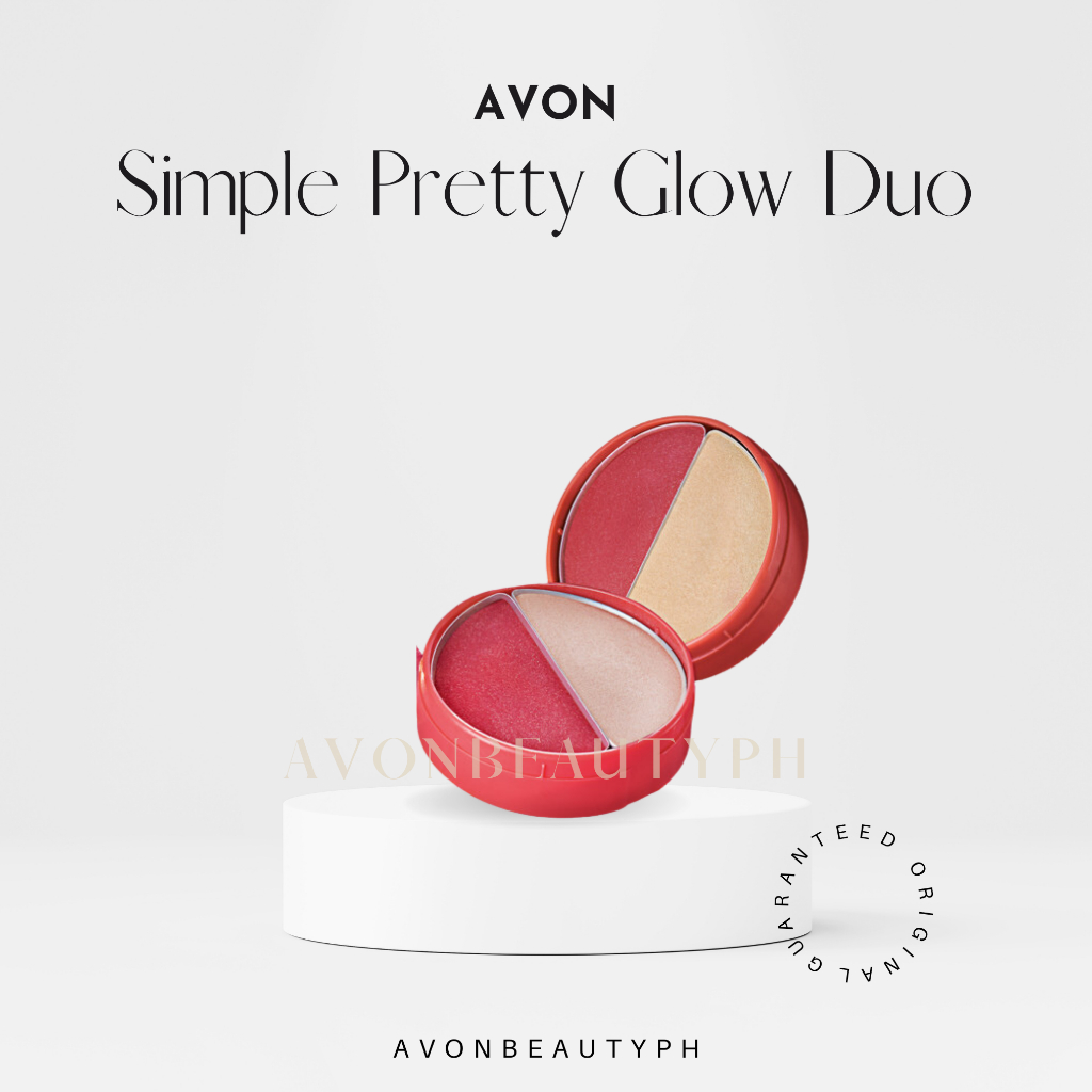AVON Simply Pretty Glow Duo blush and highlighter in One! Shopee