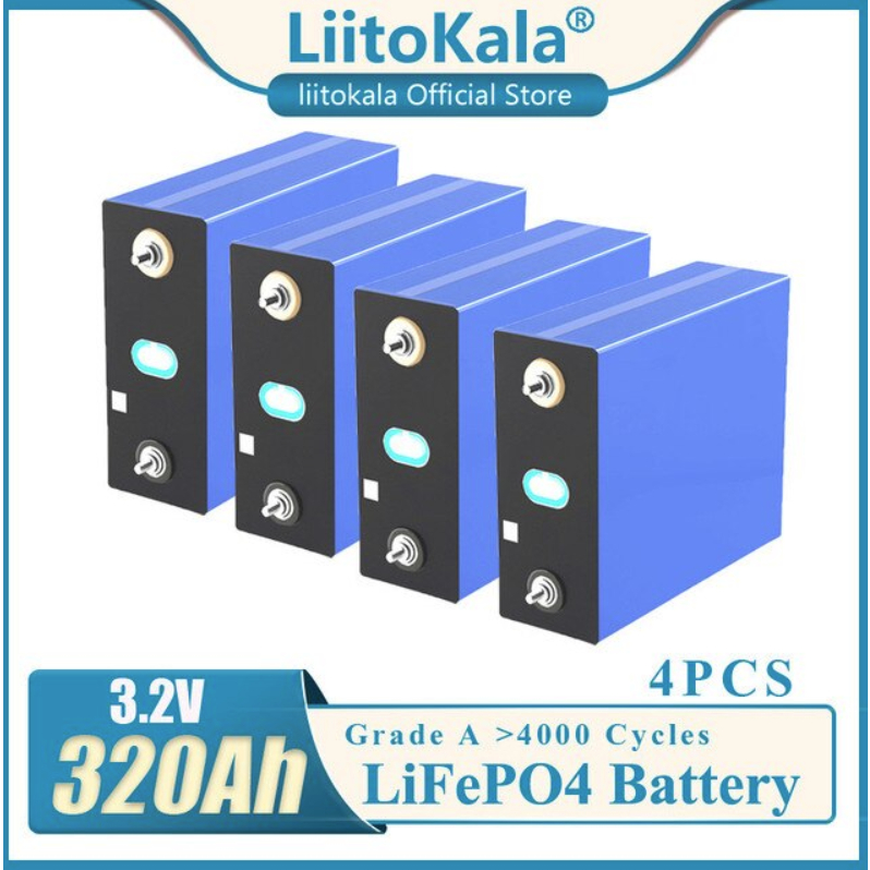 Liitokala LiFePo4 3.2V 320AH 1C 320A battery lithium Battery for diy