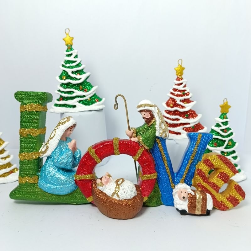 LOVE Christmas Belen (Nativity Scene) 26cmX12cm Shopee Philippines