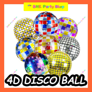 16 years and up Big, 22 Inch Disco Ball Balloons - Pack of 6, Disco Party  Decorations, 360 Degree 4D Sphere Metallic Disco Balloons