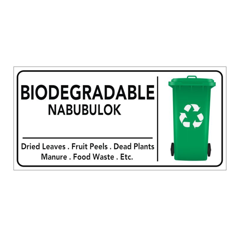 PVC Plastic signage biodegradable recyclable food waste trash can ...