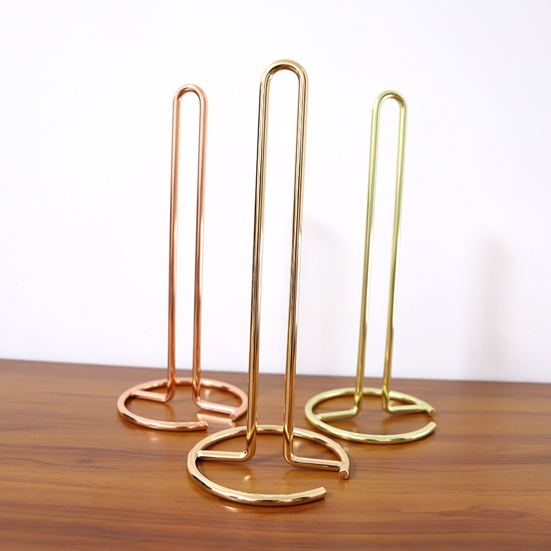 fsf-gold-rose-gold-paper-towel-holder-countertop-steel-roll-paper-towel
