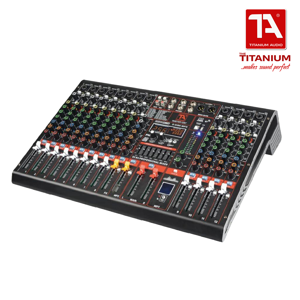 Titanium Audio Master 12BT / 12 CH Audio Mixer / 32Bit 256 DSP Effect ...