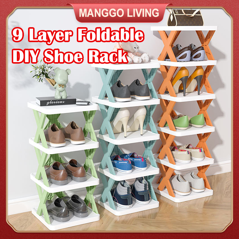 DIY Foldable Shoe Rack Organizer Shoe Cabinet Stackable Shoes Storage ...