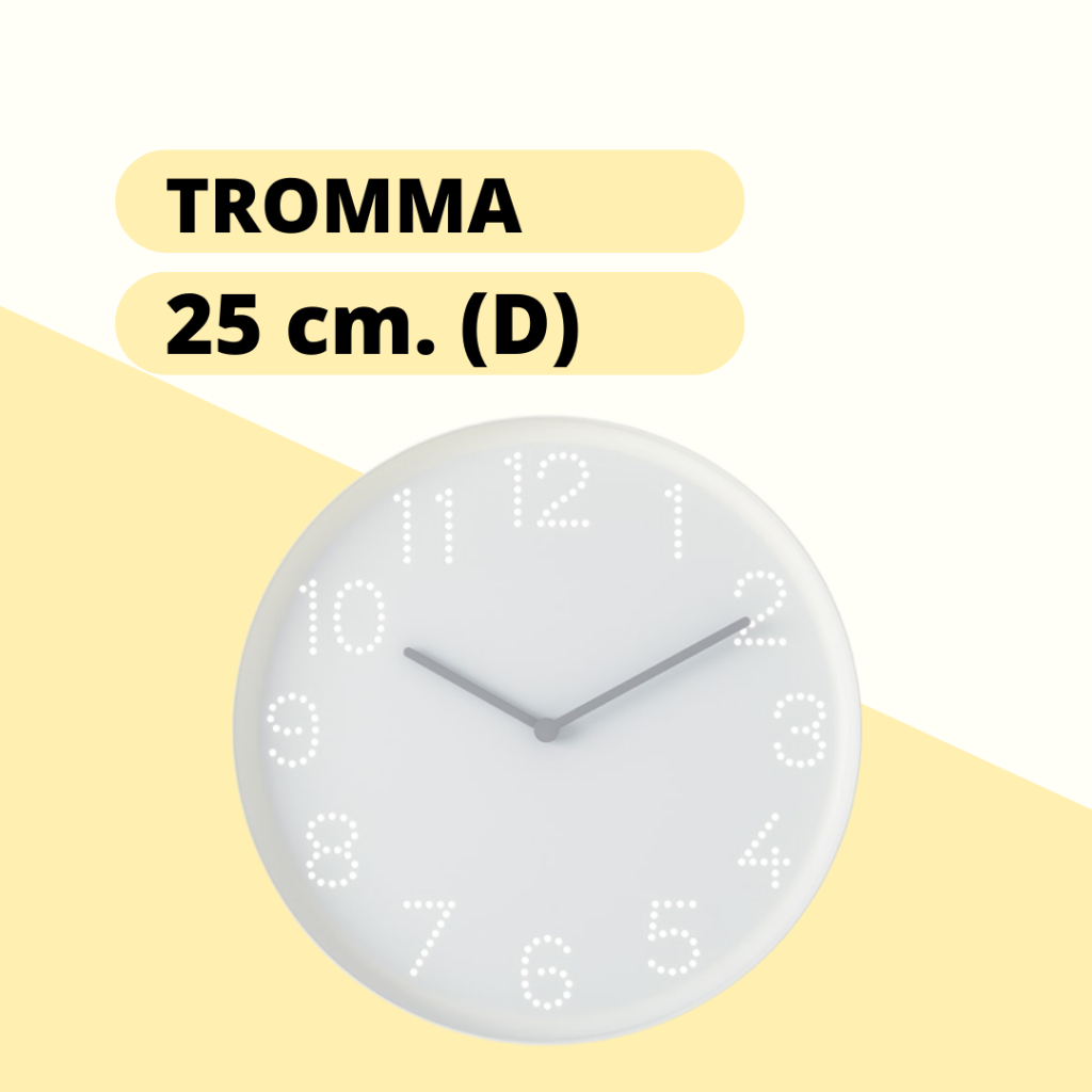 IKEA Tromma White Analog Wall Clock (25 cm) | Shopee Philippines