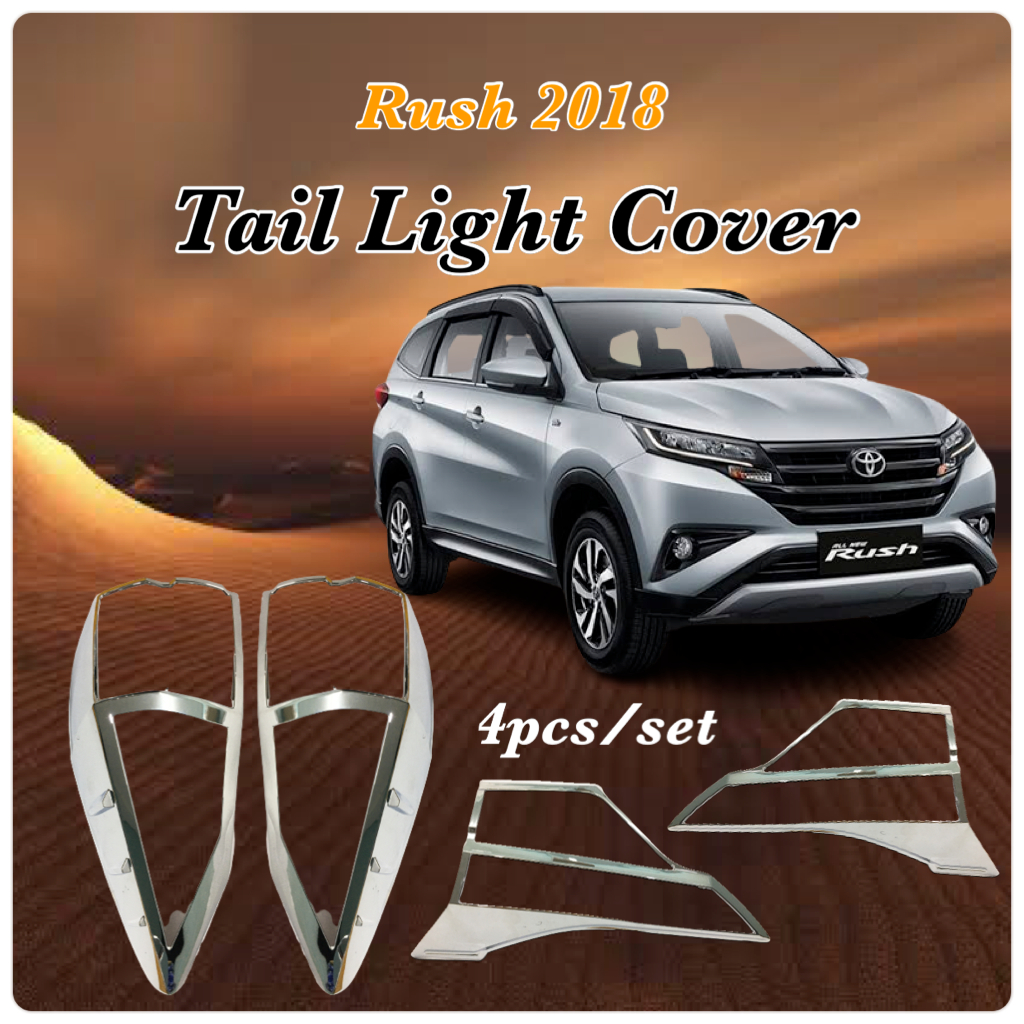 OC TOYOTA RUSH 2018 Tail Light Cover Chrome Garnish Taillight Car ...