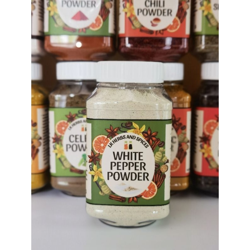 WHITE GROUND PEPPER IN A JAR BY LK HERBS AND SPICES (250g) Shopee