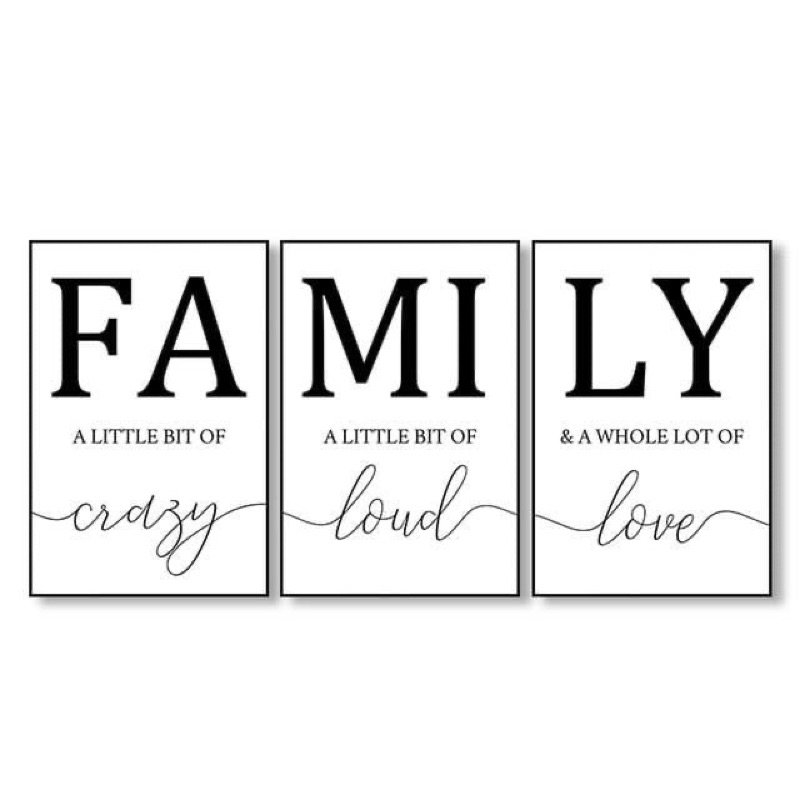 FAMILY Wall decor A4 Size Laminated Shopee Philippines
