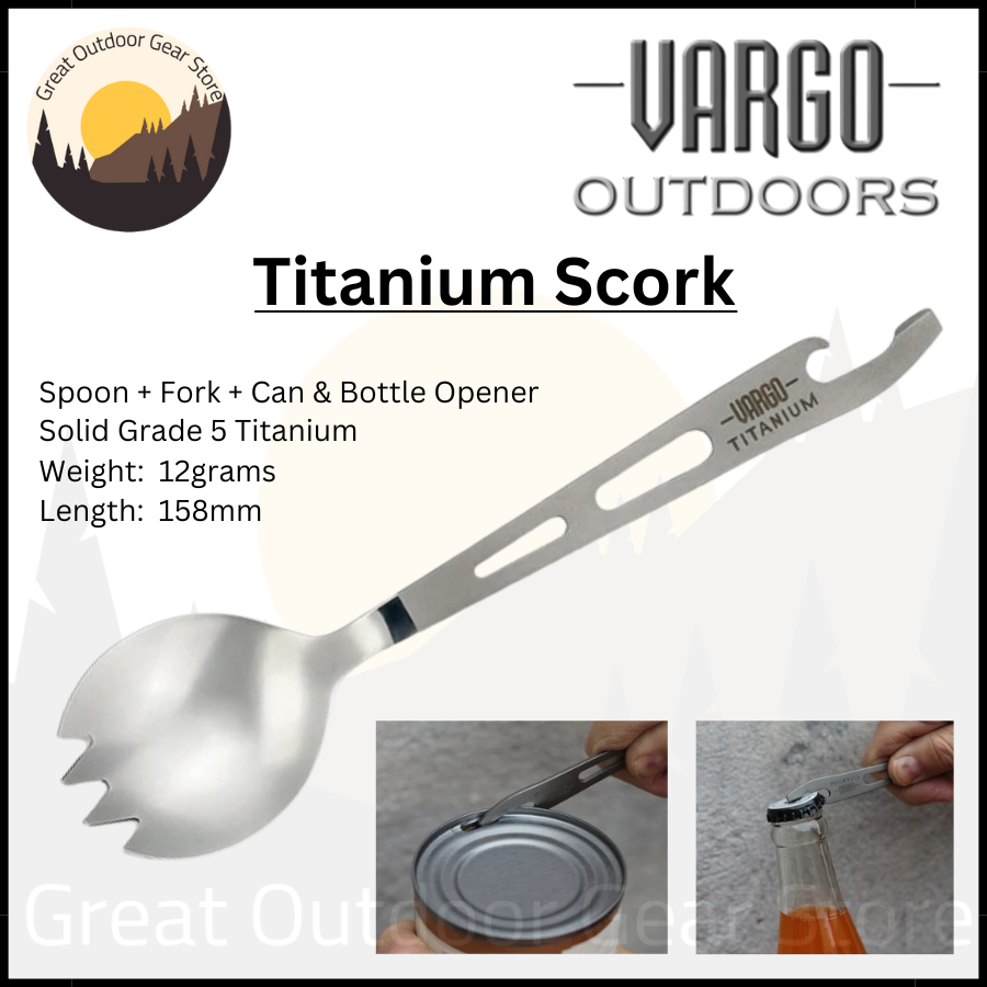 VARGO Titanium Scork | Ultralight Outdoor Backpacking Camping Hiking ...