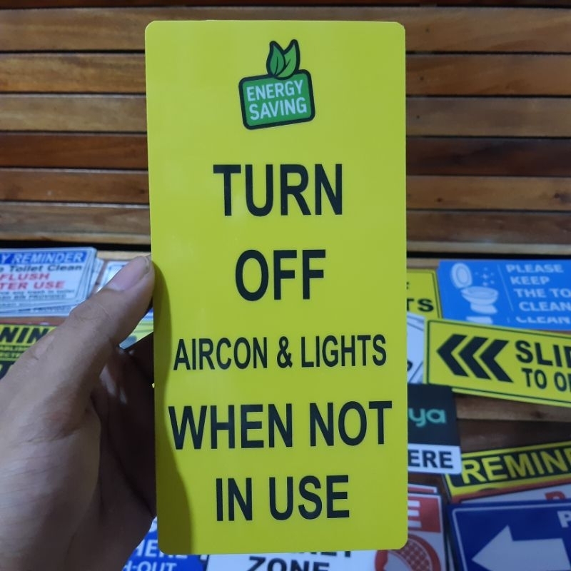 SIGN TURN OFF THE AIRCON WHEN NOT IN USE VER 2 SIGNAGE PVC TYPE