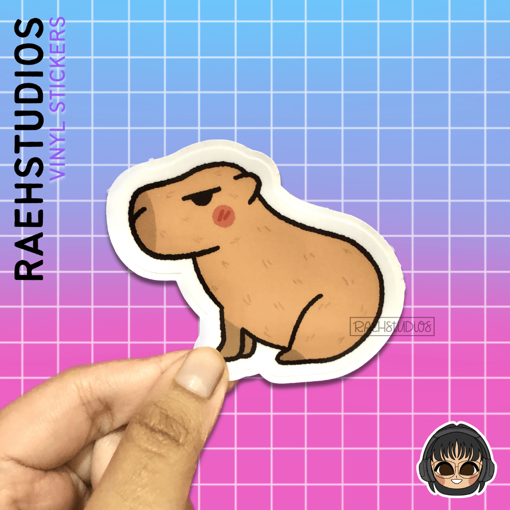 Capybara Sticker | Matte, Waterproof Vinyl Sticker | Shopee Philippines