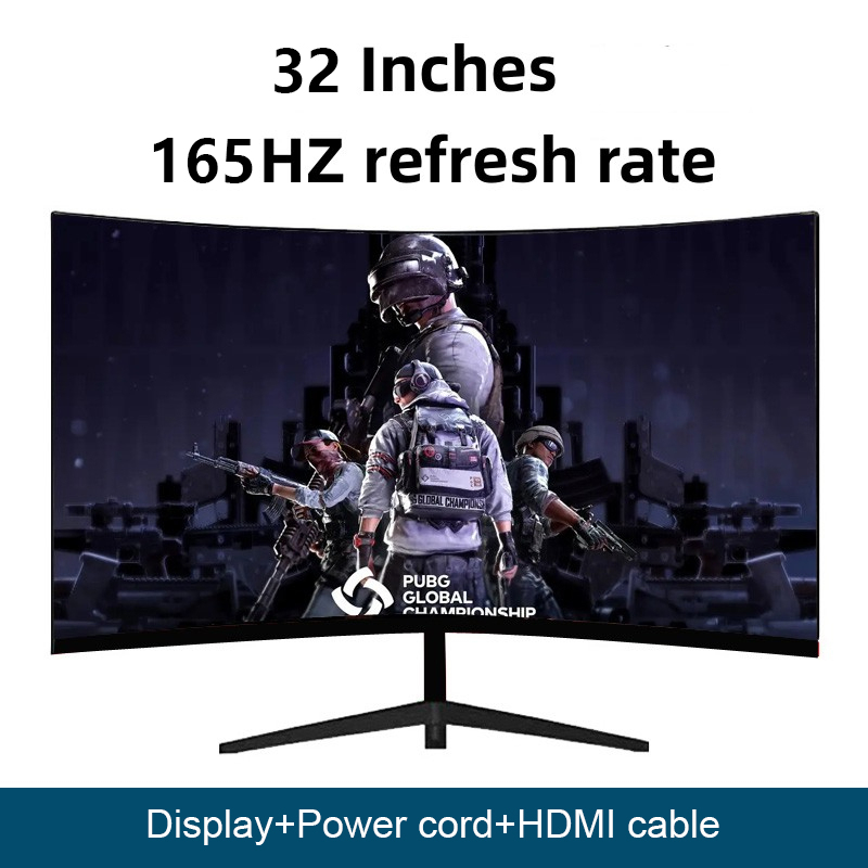 24”/27”/32” Cured Computer Monitor Framless Flat Fhd Gaming Monitor ...