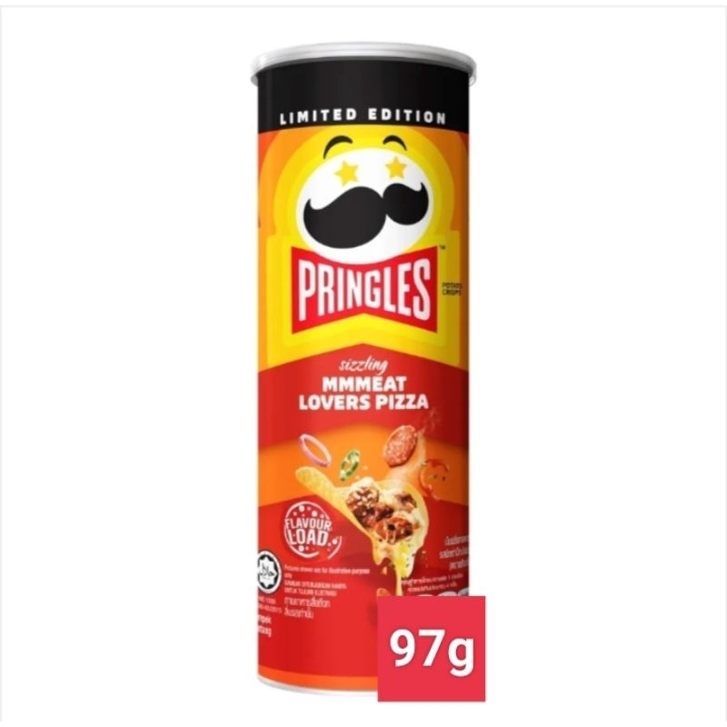 Pringles Sizzling Meat Lovers Pizza Potato Crisps 97g | Shopee Philippines