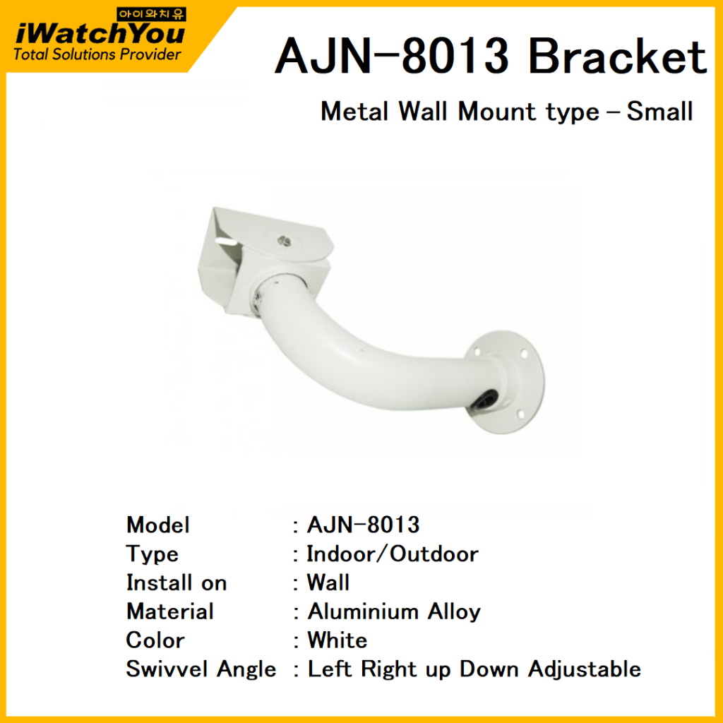 Metal Wall Mount Stand Bracket AJN8013 Small Size for CCTV Camera