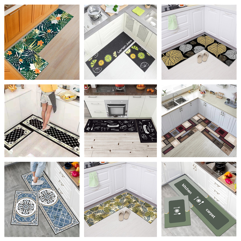 2in1 Kitchen Mat Carpet Floor Mat Nonslip Thicken Doormat Rugs Kitchen