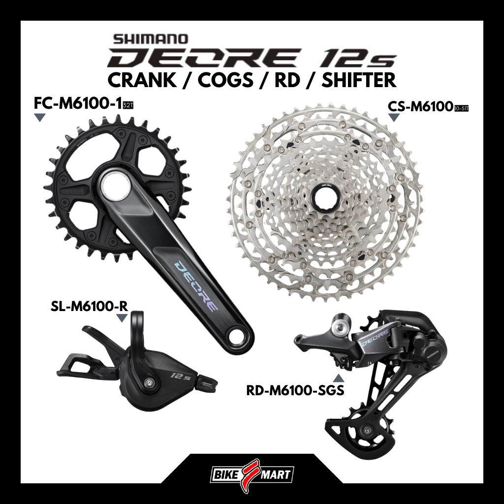 Bike Smart | SHIMANO DEORE M6100 12S | (SOLD INDIVIDUALLY) RD, COGS ...