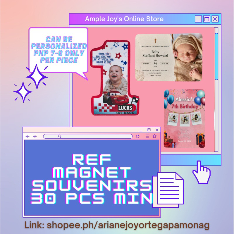 Ref Magnet Souvenirs (Free Layout) with 30 pcs minimum order | Shopee ...