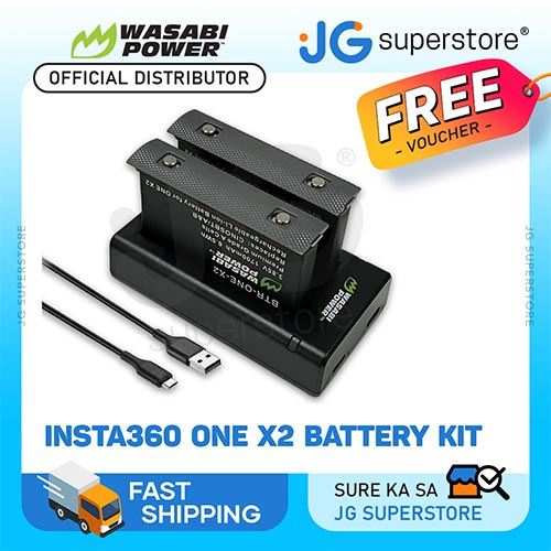Wasabi Power Rechargeable Battery (2Pack) w/ USB Dual Charger Kit for
