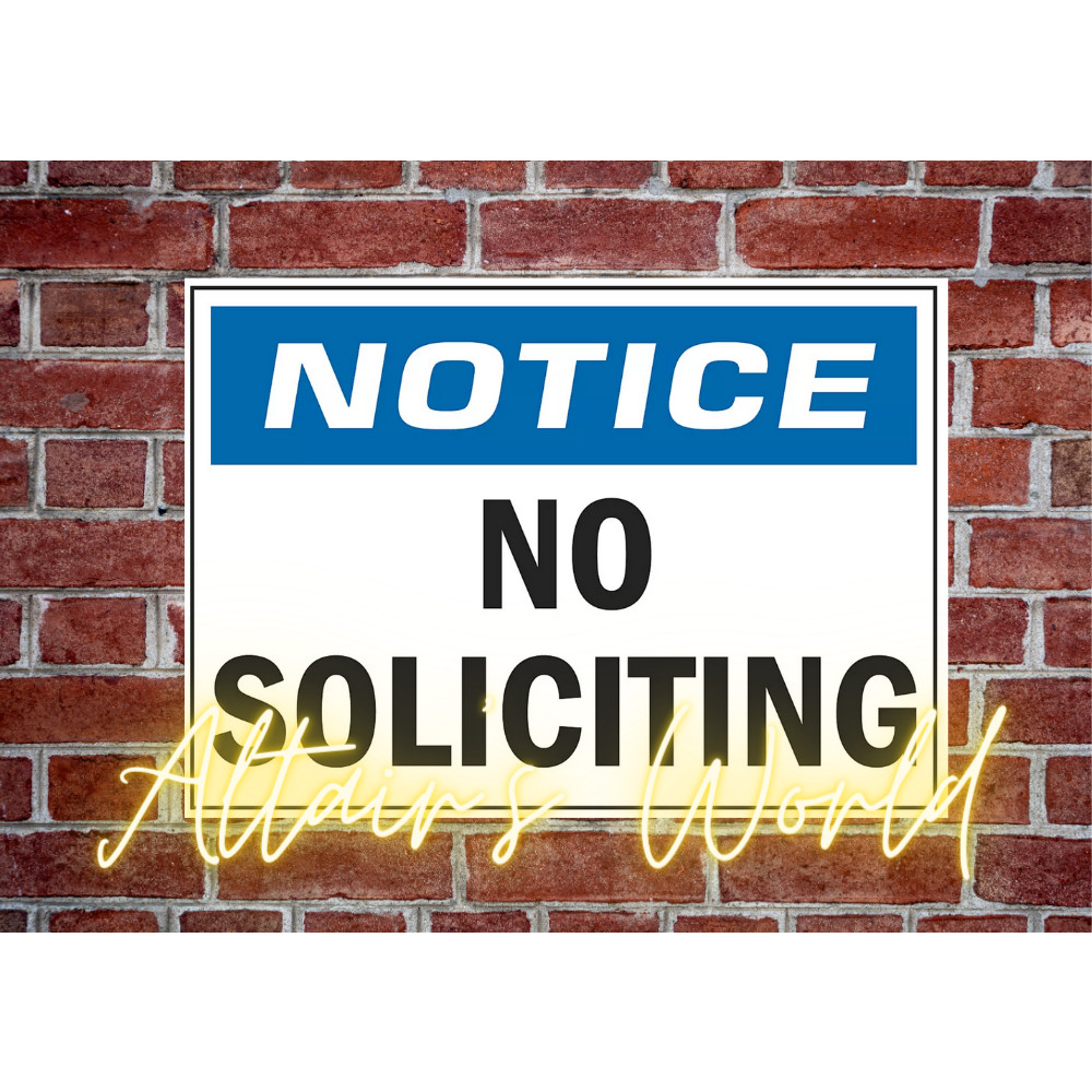 No Solicitation Sign No Solicitation Signage No Solicitation Sticker No