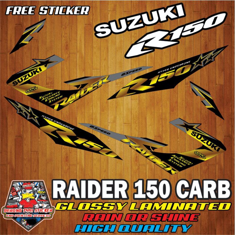 Raider 150 Reborn Carb Stock decals | Shopee Philippines