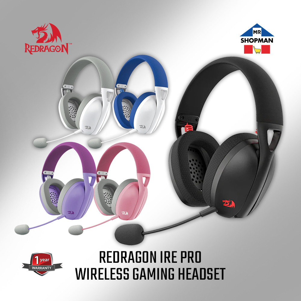 Redragon IRE Pro Black White Purple Blue Ultra Light Wireless Noise ...