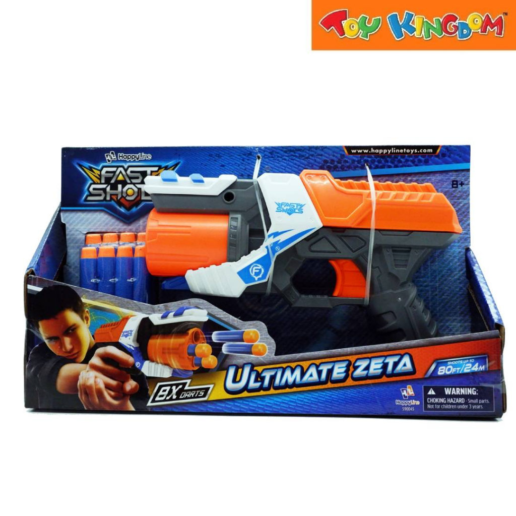 Happy Line Fast Shots Ultimate Zeta 8 Foam Darts Blaster Toy | Shopee ...