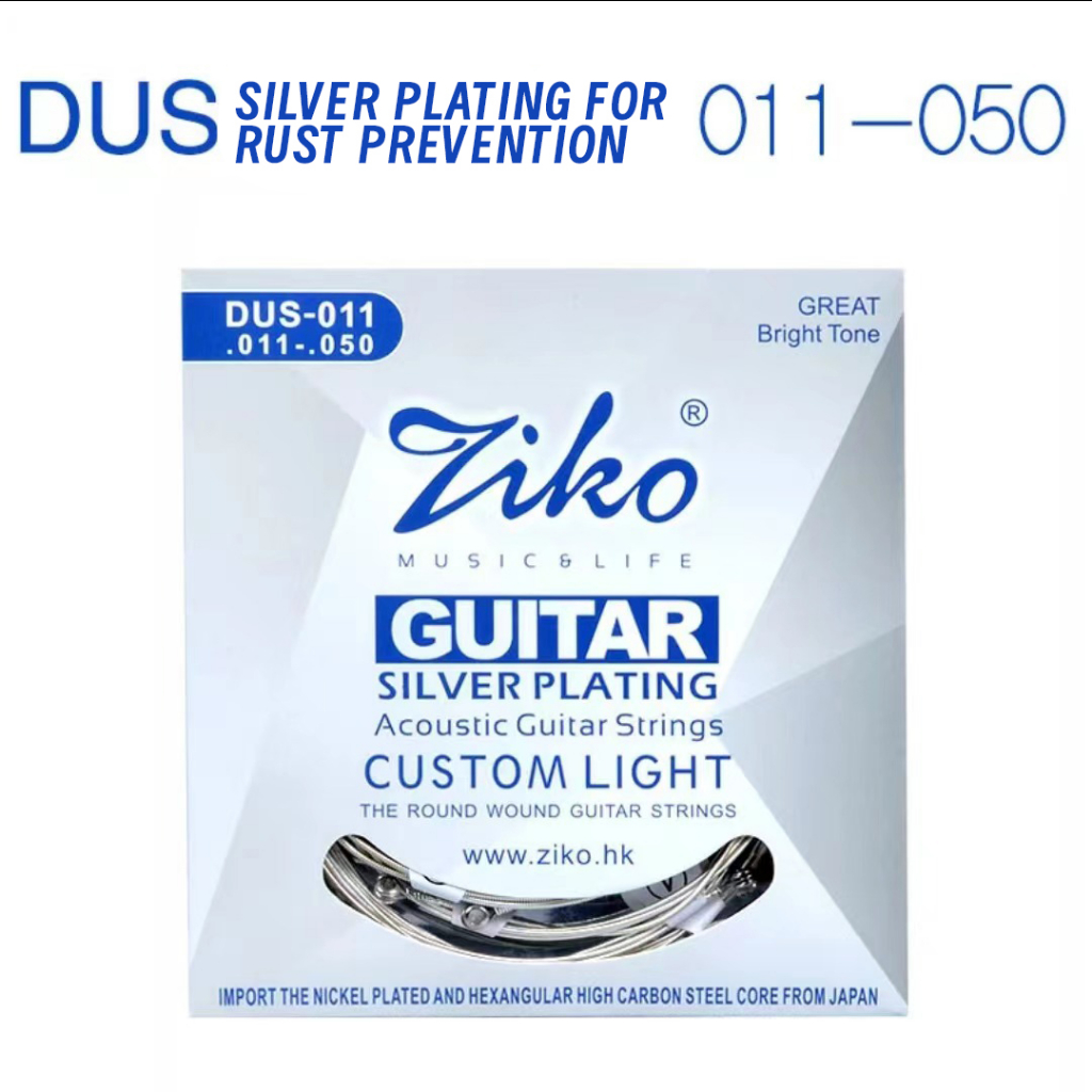 6Pcs rust-proof guitar string silvering acoustic guitar string | Shopee ...