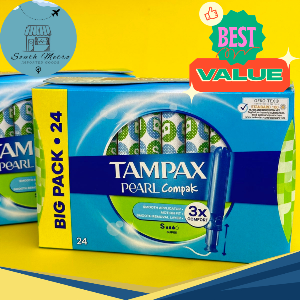 Tampax Pearl Compak Super/Regular 24PCS | Shopee Philippines