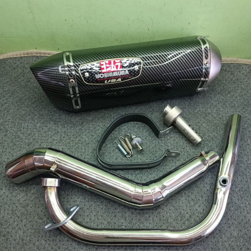 Yoshimura r77 420mm with Elbow for Suzuki Gixxer 150/155 Carb/Fi ...