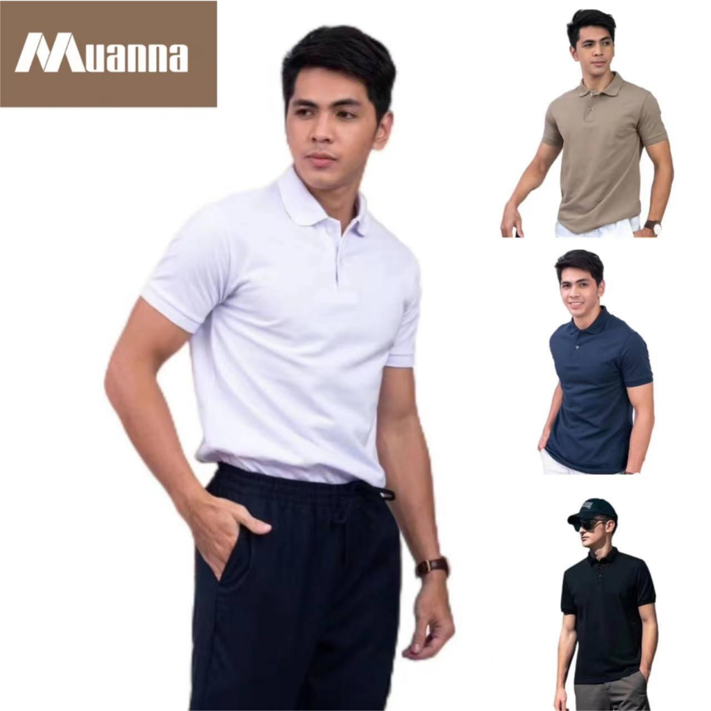 Muanna Men's drifit Polo Shirt Unisex Quality korea fashion t shirt ...