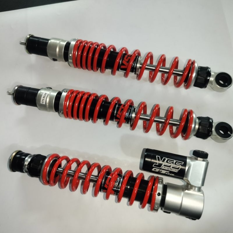 YSS SUSPENSION SHOCK REAR AND FRONT FOR VESPA GTV , GTS 300 AND SEI ...