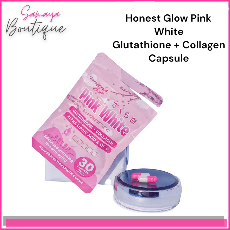 Honest Glow Pink White Capsule Glutathione Collagen Shopee Philippines