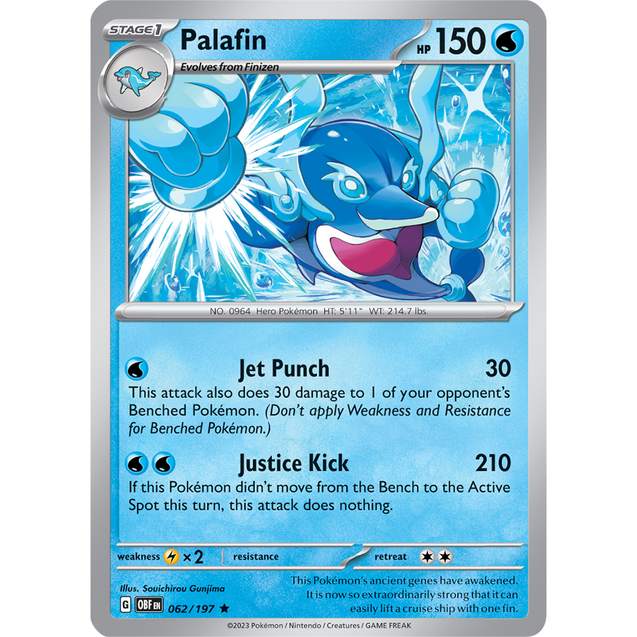 Palafin Rare Obsidian Flames Pokemon TCG Trading Card Game | Shopee ...