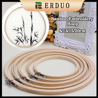 Caydo 5 Pieces 3 inch to 8 Embroidery Hoop Set Plastic Imitation bamboo