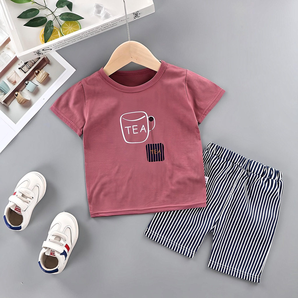 Baby Steps (0-4Y) Boy Clothes Terno for Kids Boys Fashion Sando Shorts ...