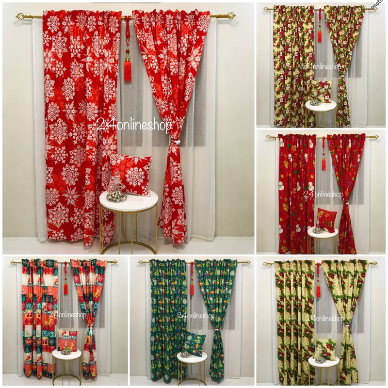 Christmas Non Ring Curtains - 7ft Canadian Fabric - sold per pc ...