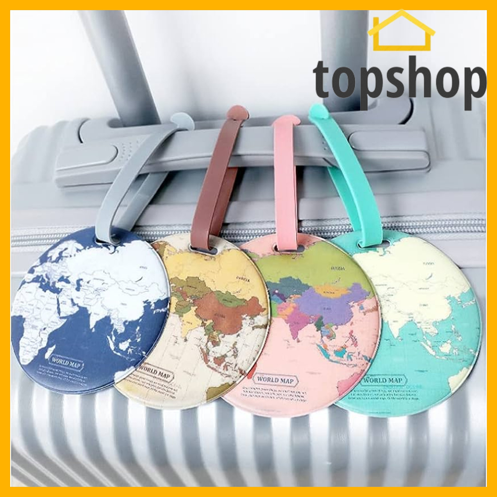 1pc Fashion Map Luggage Tag ID Address Silicone Gel Luggage