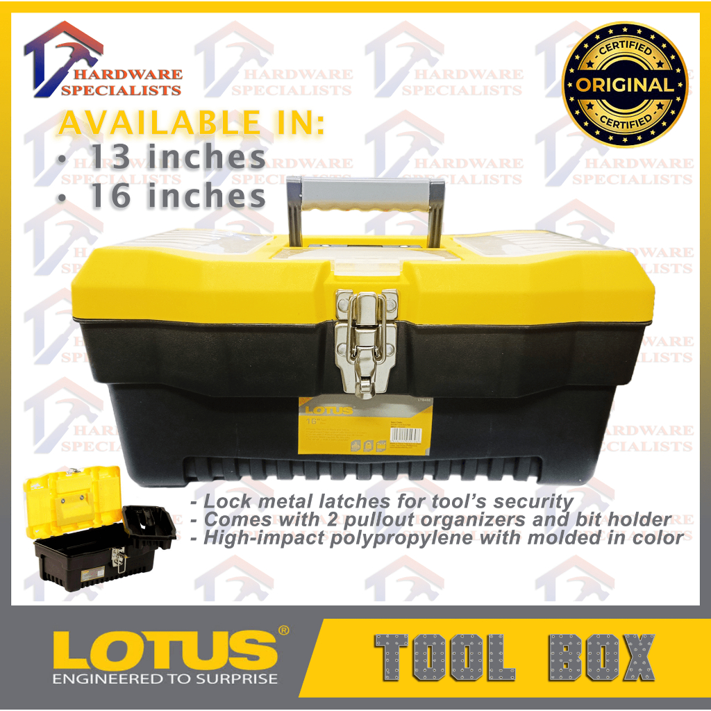 Lotus Tool Box 13" or 16" Original Authentic Shopee Philippines