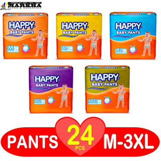 HAPPY BABY PANTS DIAPER x24pcs ( MEDIUM - XXXL)