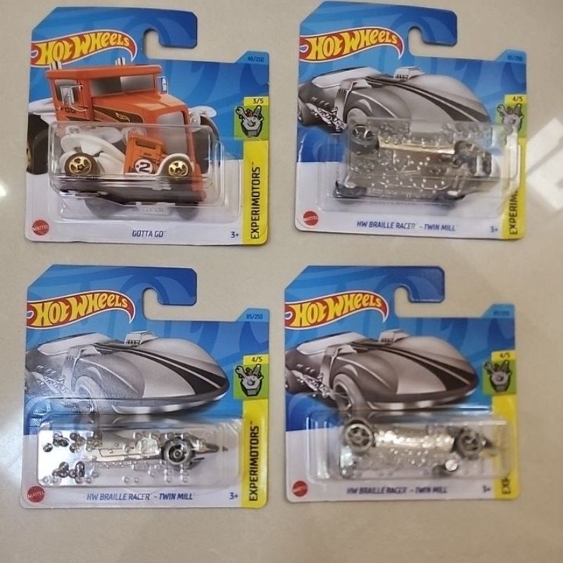 Hot Wheels Experimotors (Gotta Go, Hw Braille Racer Twin Mill) | Shopee ...