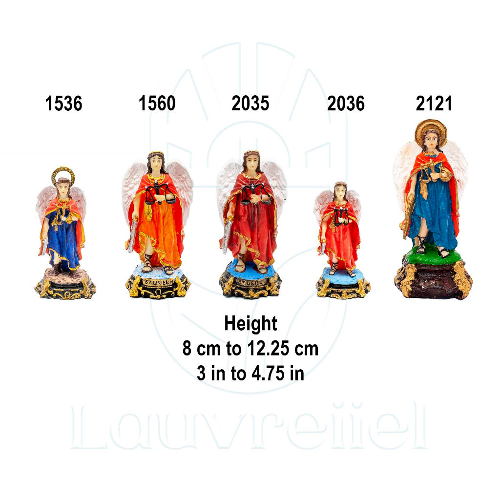 Saint Uriel Archangel Statue Figurine Patron Saint for Altar Religious