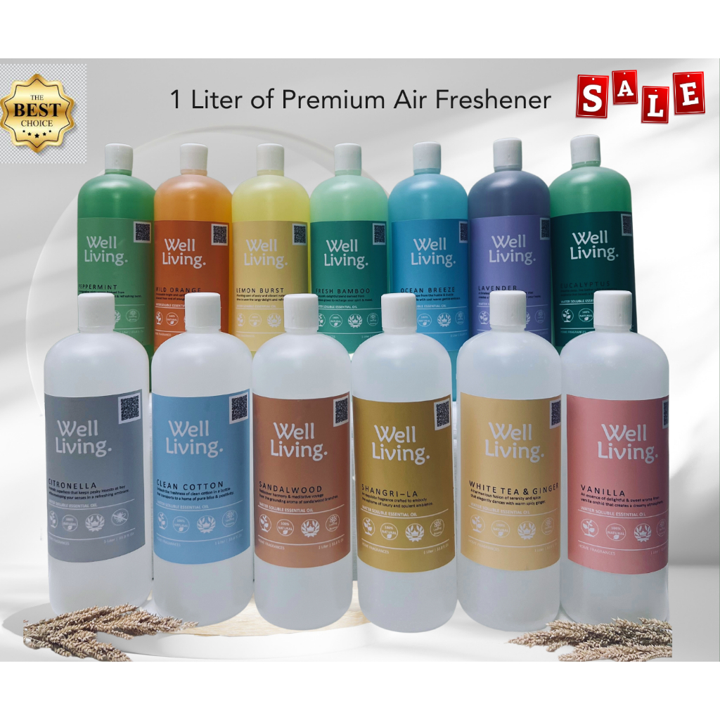 1 Liter Essential Oil Water Based for Humidifier Premium Scent Air