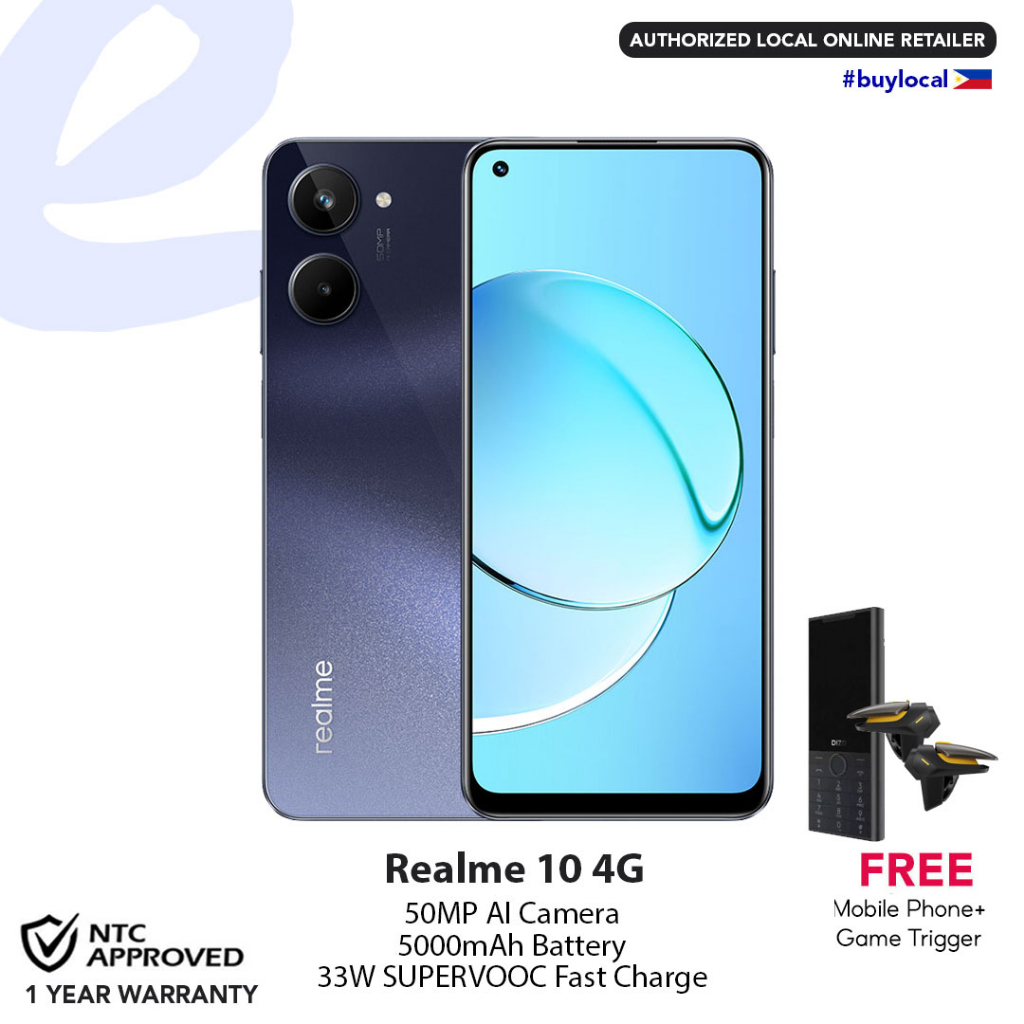 Realme 10 4G | 6.4 Inch FHD+ | 8GB+128GB | 50MP AI Camera | Shopee ...