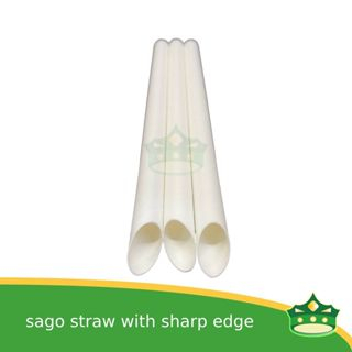 (1 case) big paper straw white w/ sharp tip with or without individual ...