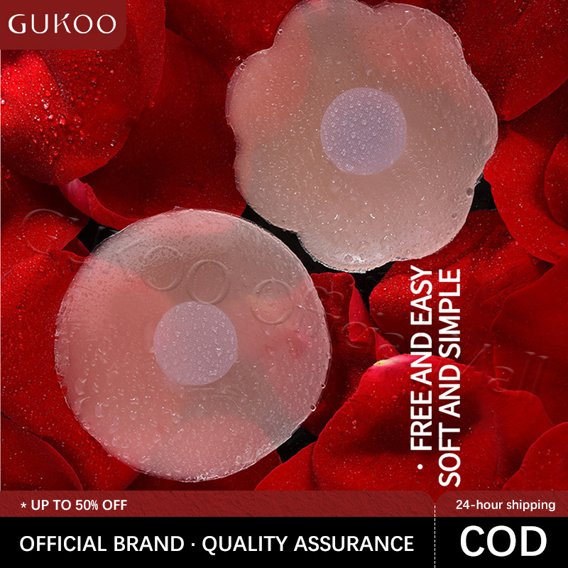GUKOO Nipple Silicone Pad Waterproof Nipple Tape Washable Bra Pad